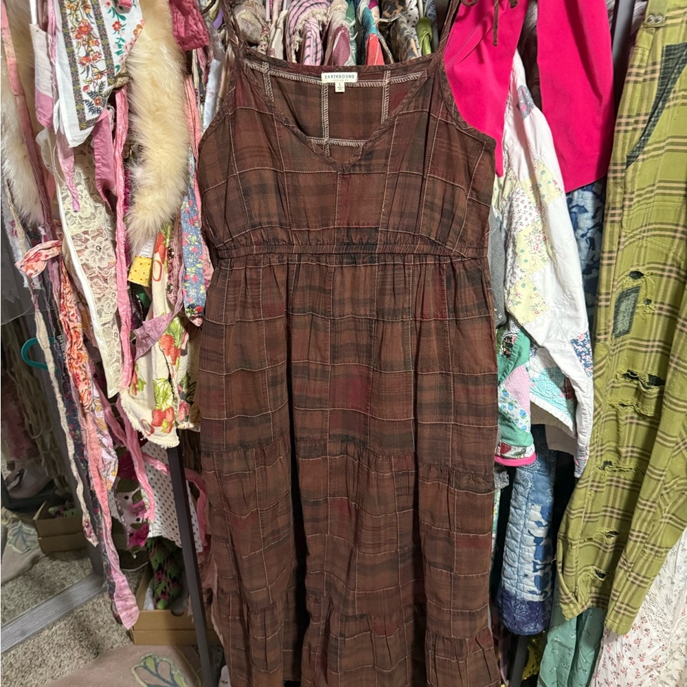 Earthbound patchwork dress